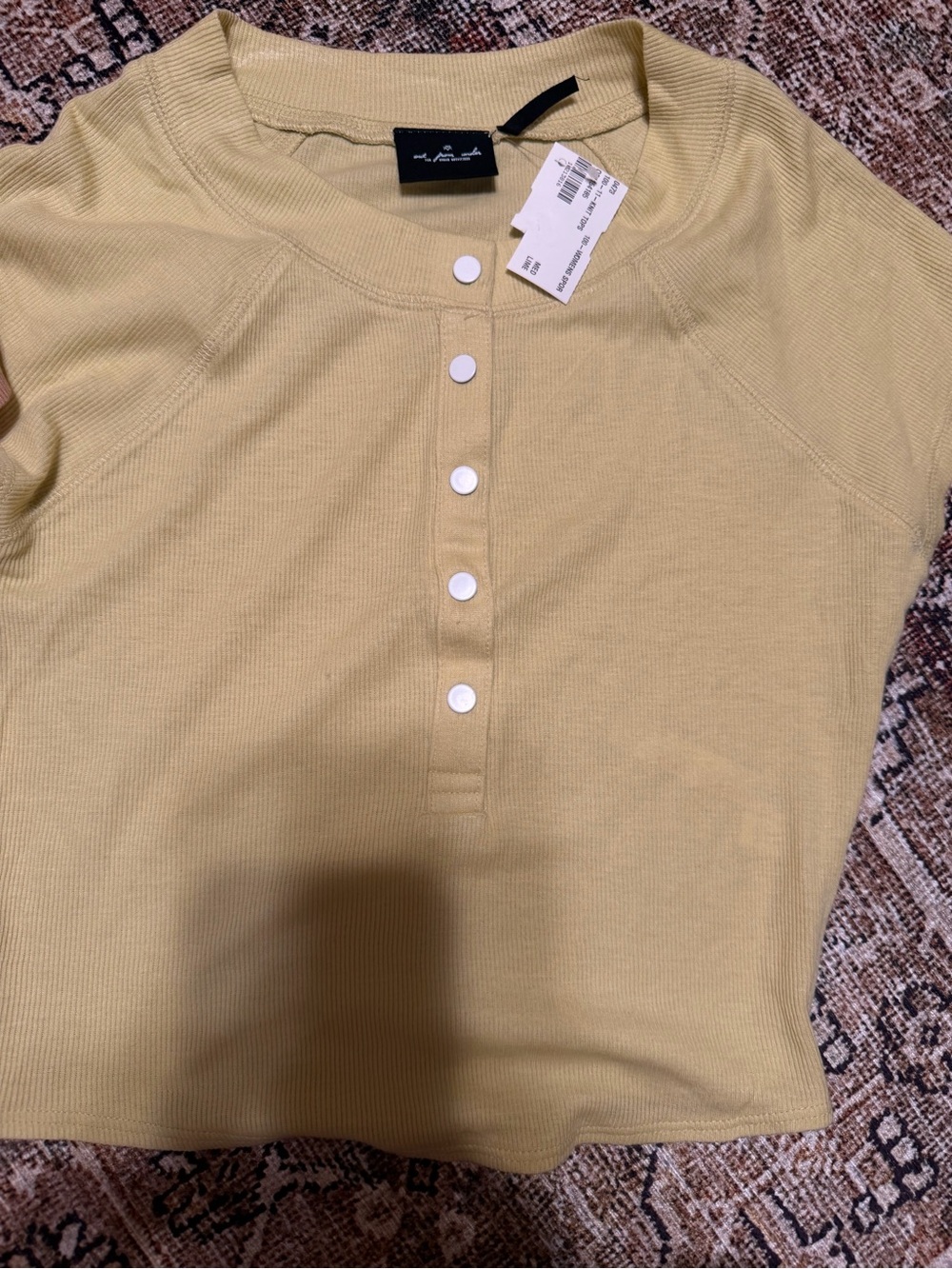 Two Ribbed Henley crop tops Urban Outfitters